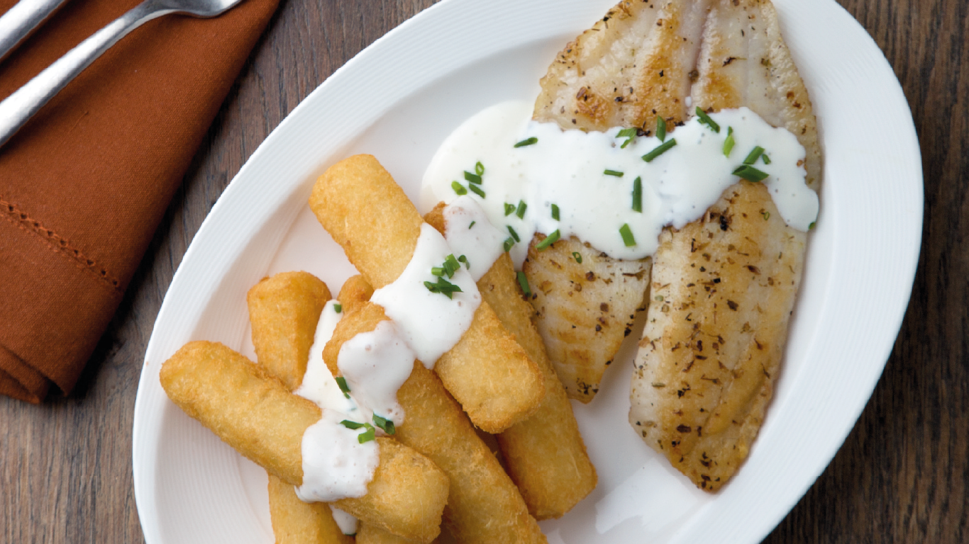 Filete de pescado con yuca